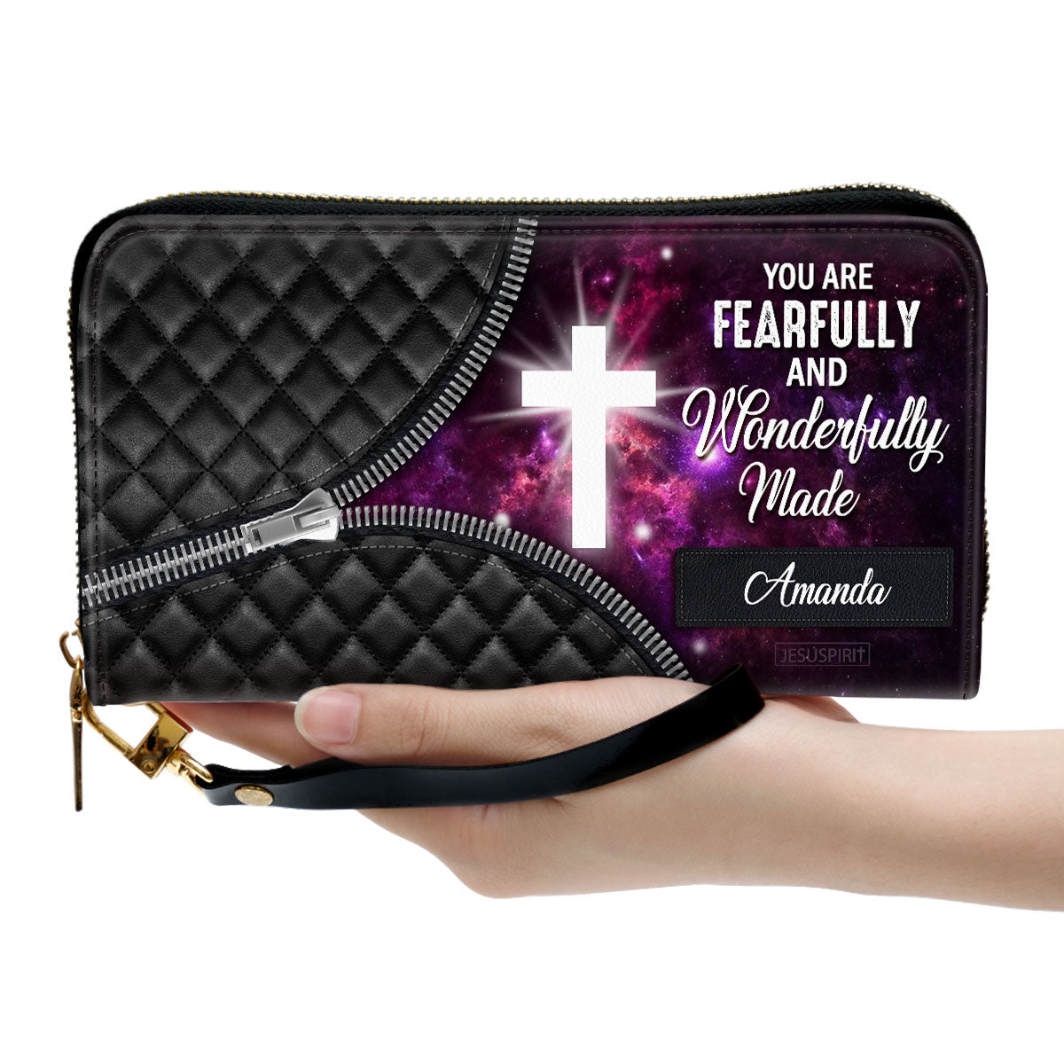 Special Personalized Cross Clutch Purse - You Are Fearfully And Wonderfully Made CP15