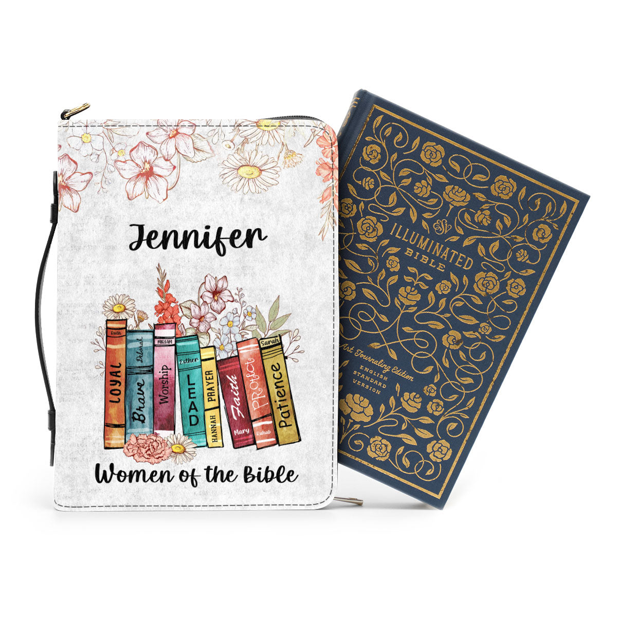 Jesuspirit | Women Of The Bible | Personalized Zippered Bible Cover With Handle | Christian Inspirational Gifts For Pastor BCNAHN1004A