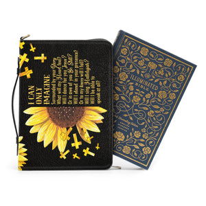 Jesuspirit | Personalized Stunning Sunflower Bible Cover | I Can Only Imagine | Religious Gift For Christians BCHN153