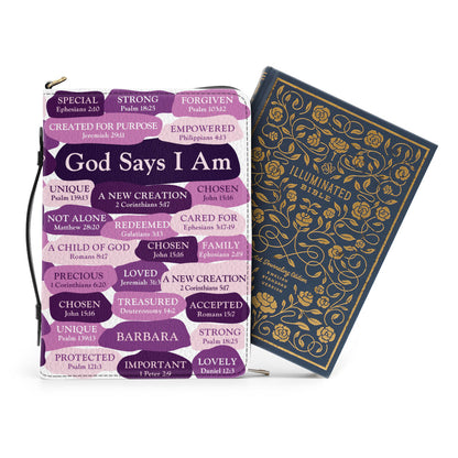 Jesuspirit | What God Says About You | Spiritual Gifts For Female Pastors | Personalized Zippered Bible Cover With Handle BCHN699