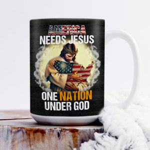 One Nation Under God - Awesome White Ceramic Mug CCMNAHN1007B