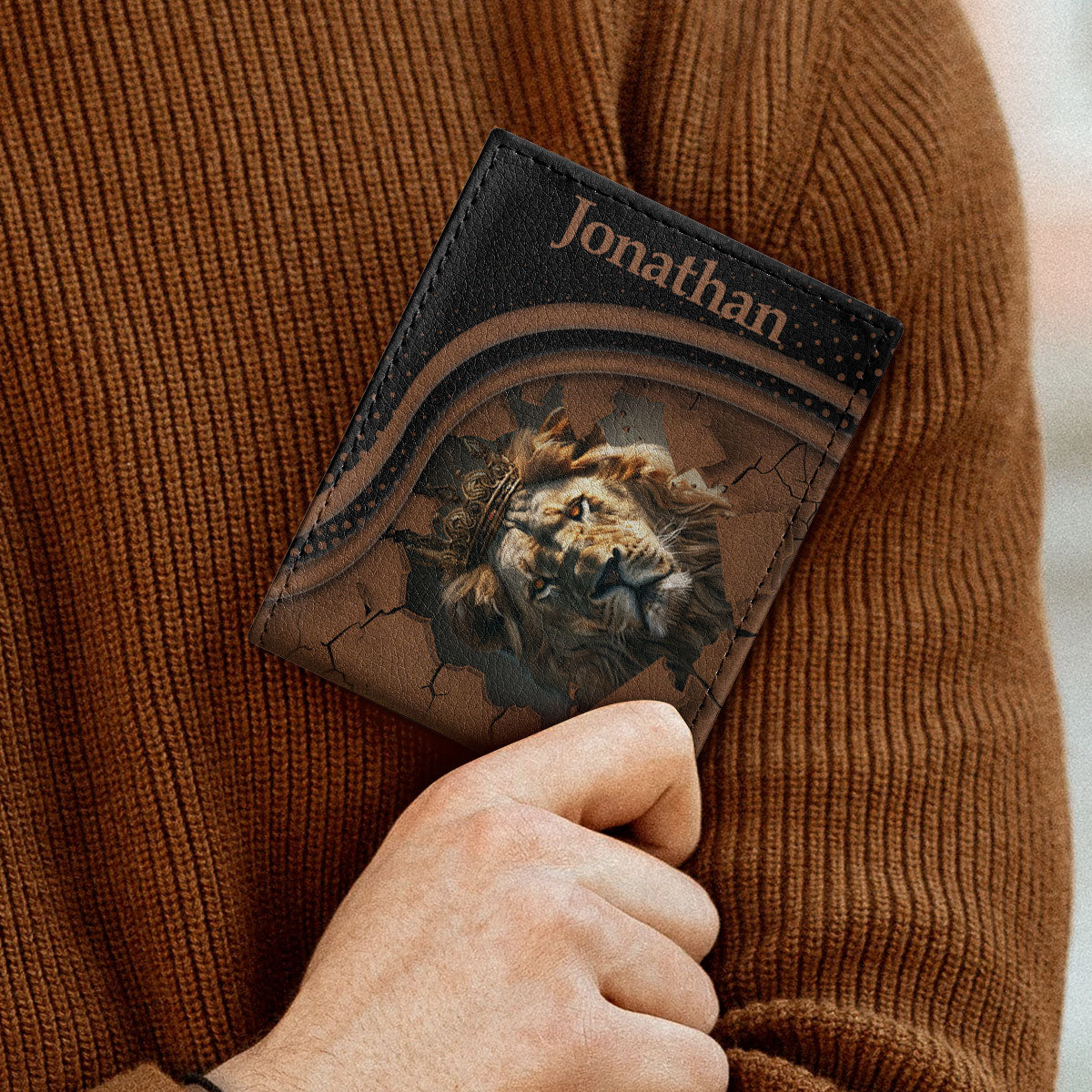 Lion King | Personalized Folded Wallet For Men JSLFWHA13