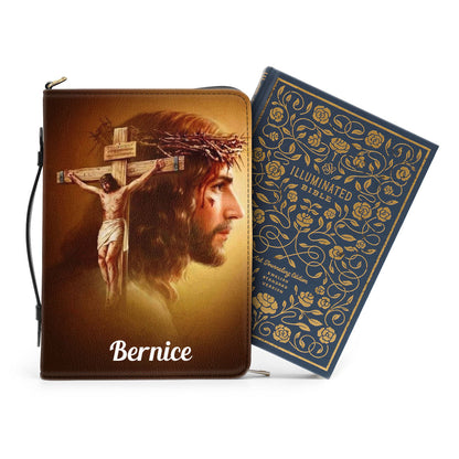 Jesuspirit | Personalized Bible Cover With Handle | Romans 8:38-39 | The Love Of God | Jesus & Cross H107