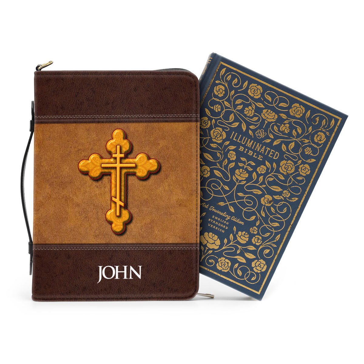 Jesuspirit Cross Bible Cover With Handle | Gift For Worship Members | Personalized Bible Case H12B