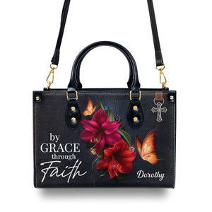By Grace Through Faith - Beautiful Personalized Leather Handbag H14