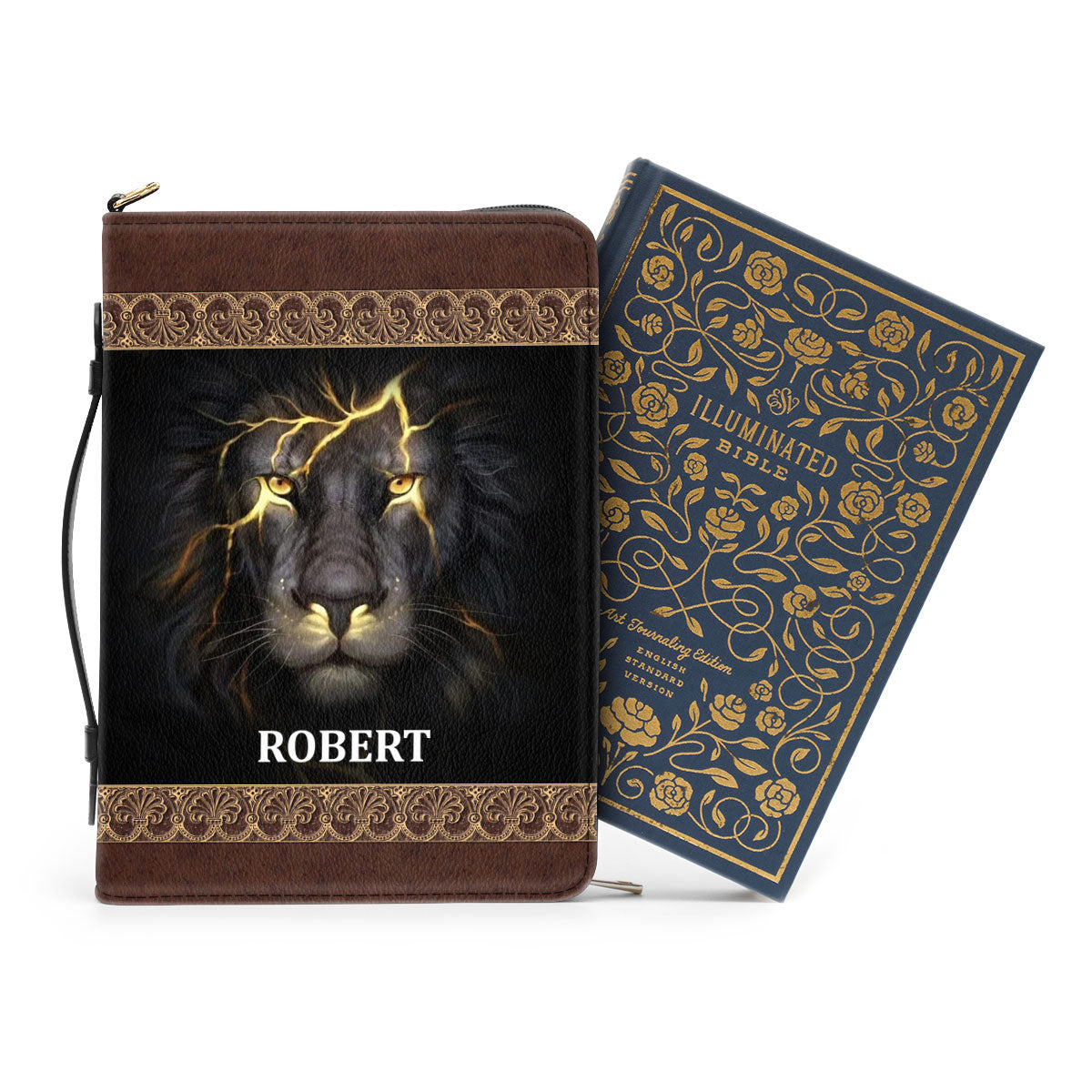 Unique Personalized Lion Bible Cover - Name Of Jesus H16B