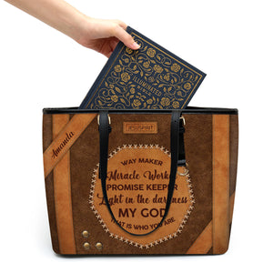 My God That Is Who You Are - Beautiful Large Leather Tote Bag HHN366