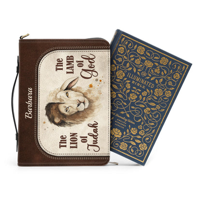 The Lion Of Judah The Lamb Of God - Awesome Personalized Bible Cover HIHN319
