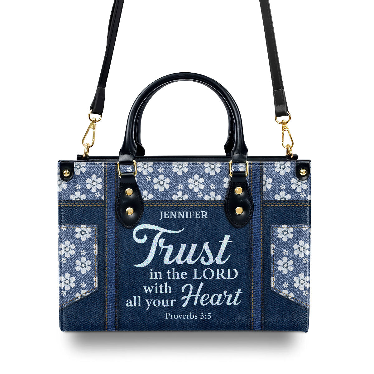 Jesuspirit Leather Handbag | Church Ladies Gift | Leather Bag With Handle HN21