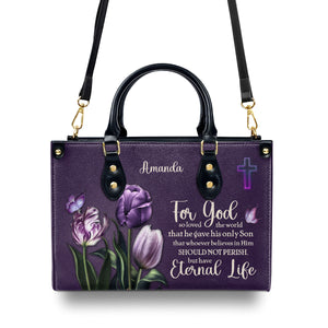 Jesuspirit | Personalized Leather Handbag With Handle | Gift For Women's Ministry HN26