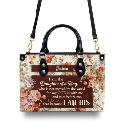 Jesuspirit | I Do Not Fear, For I Am His | Christian Gifts For Women | Personalized Leather Handbag With Handle LHBHN696