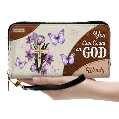 You Can Count On God - Awesome Personalized Christian Clutch Purse NUH332