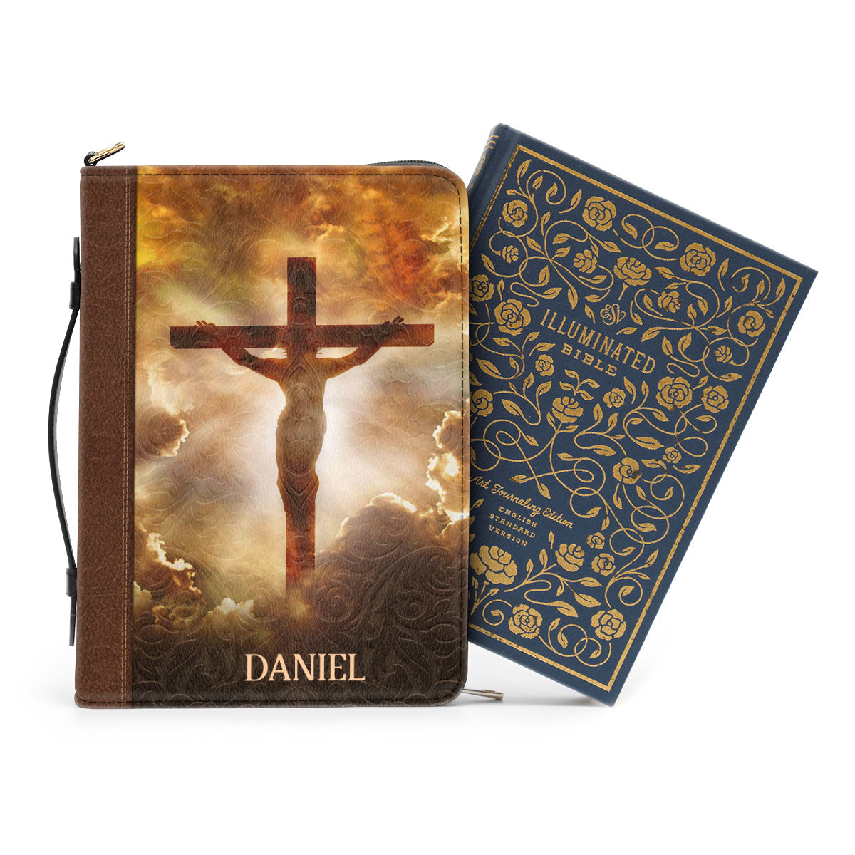 Jesuspirit Personalized Bible Cover | Best Gift For Religious Women | Leather Case With Name NUH472B