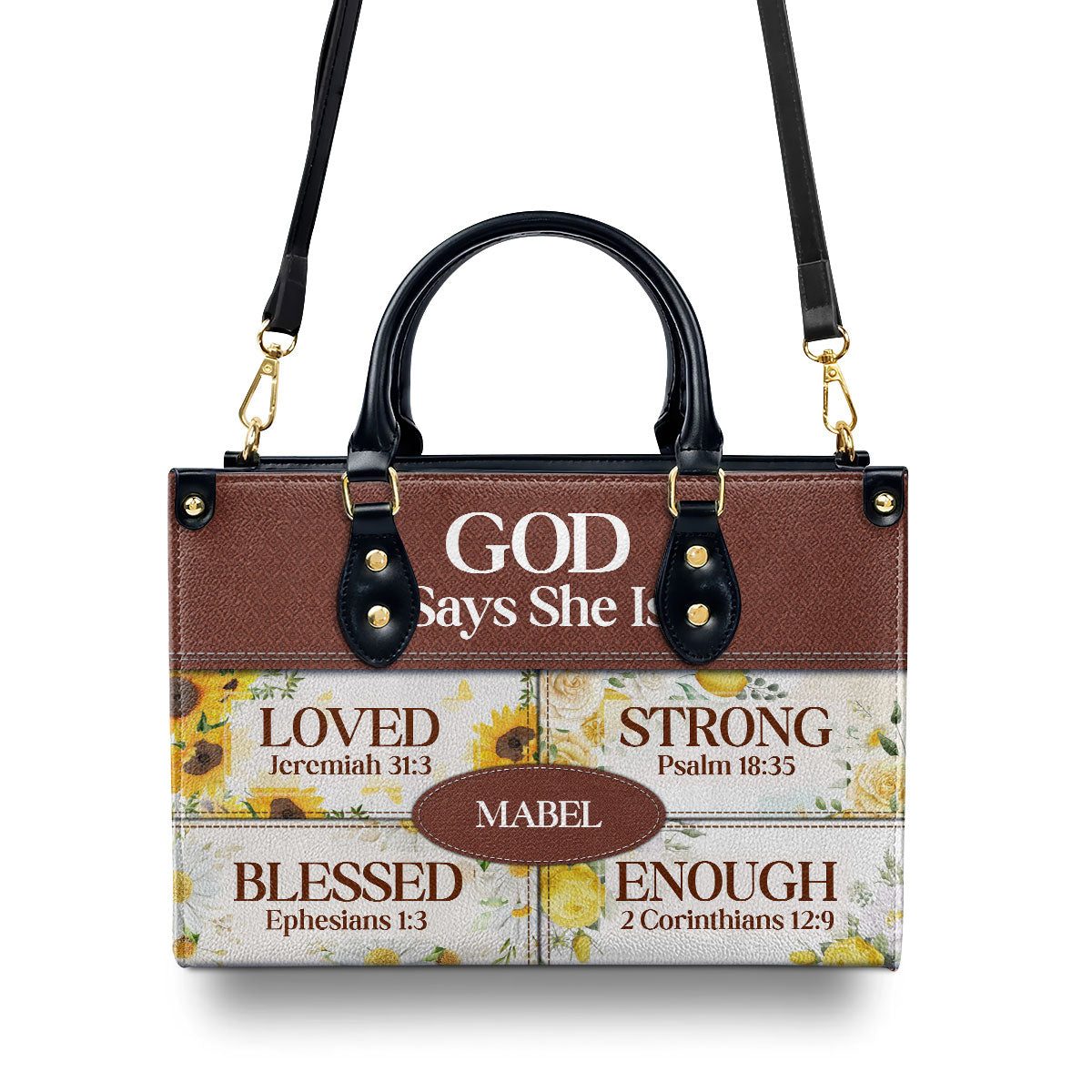 Jesuspirit | God Says She Is | Religious Gift For Worship Friends | Personalized Leather Handbag With Zipper LHBNUH682