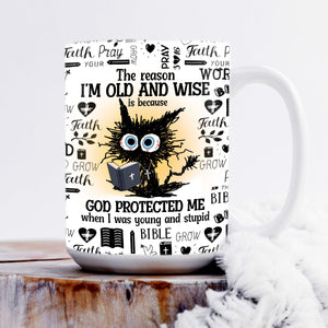God Protected Me - Awesome White Ceramic Mug CCMNAHN1001B