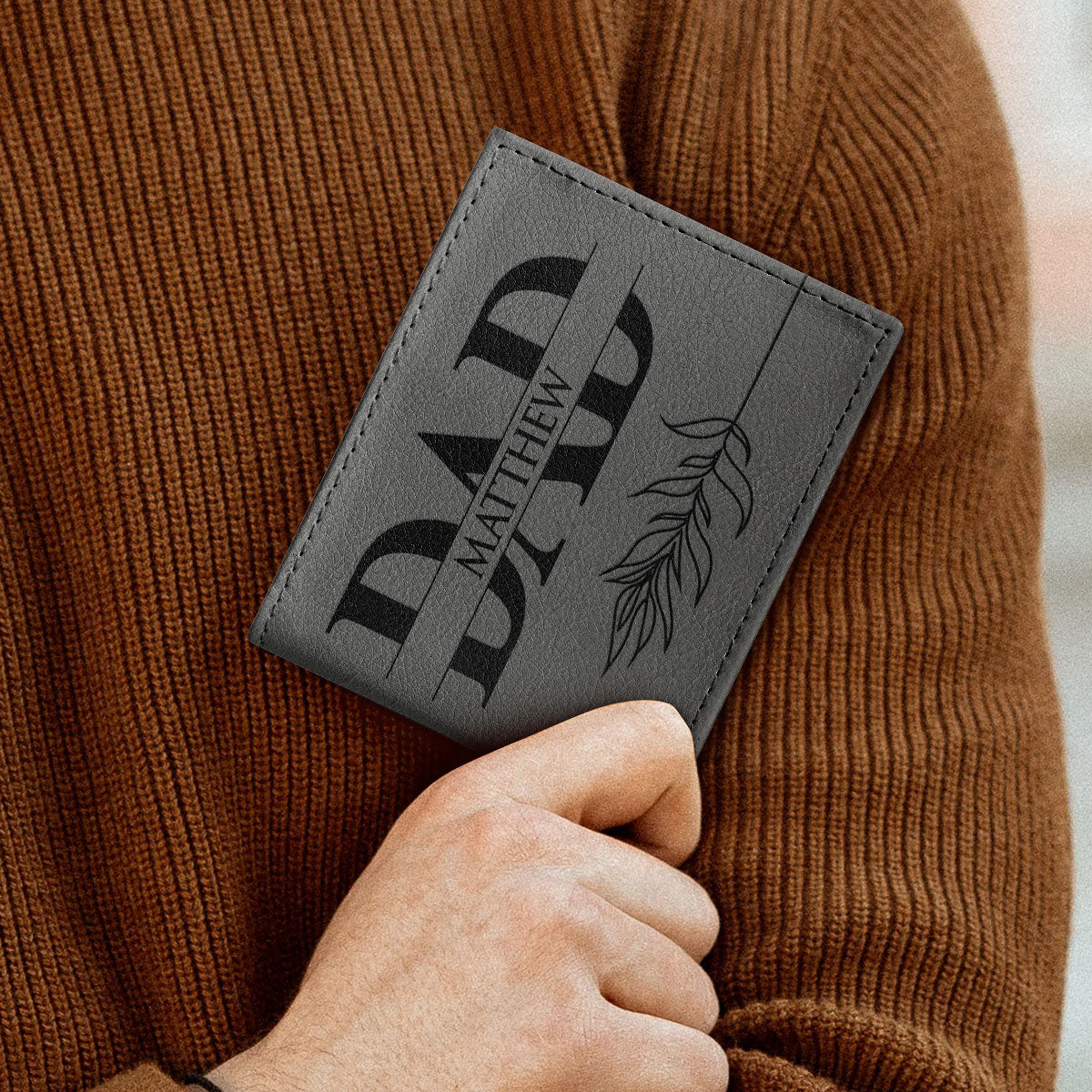 Daddy | Personalized Folded Wallet For Men JSLFWH864