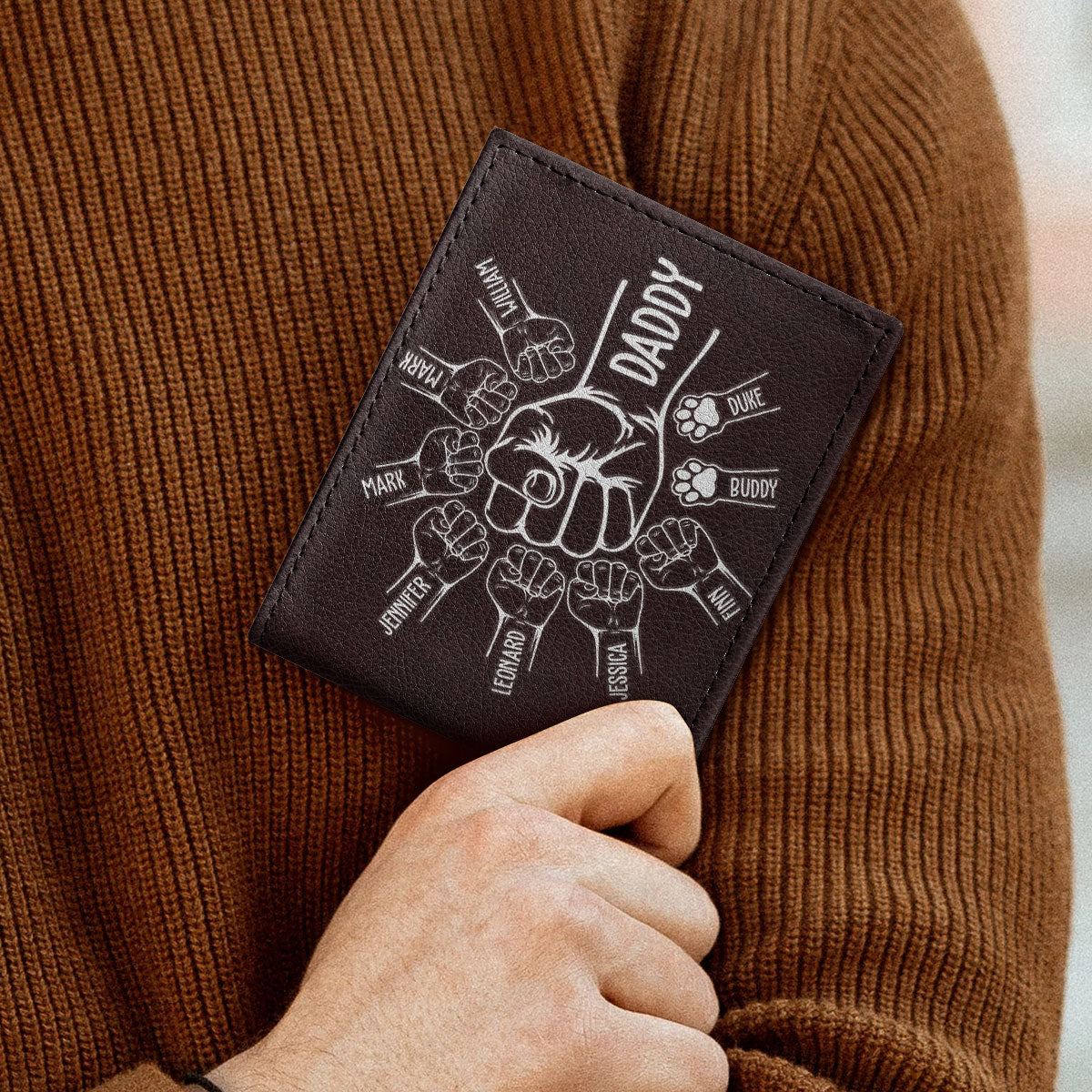Best Dad Ever | Personalized Folded Wallet For Men JSLFWH860