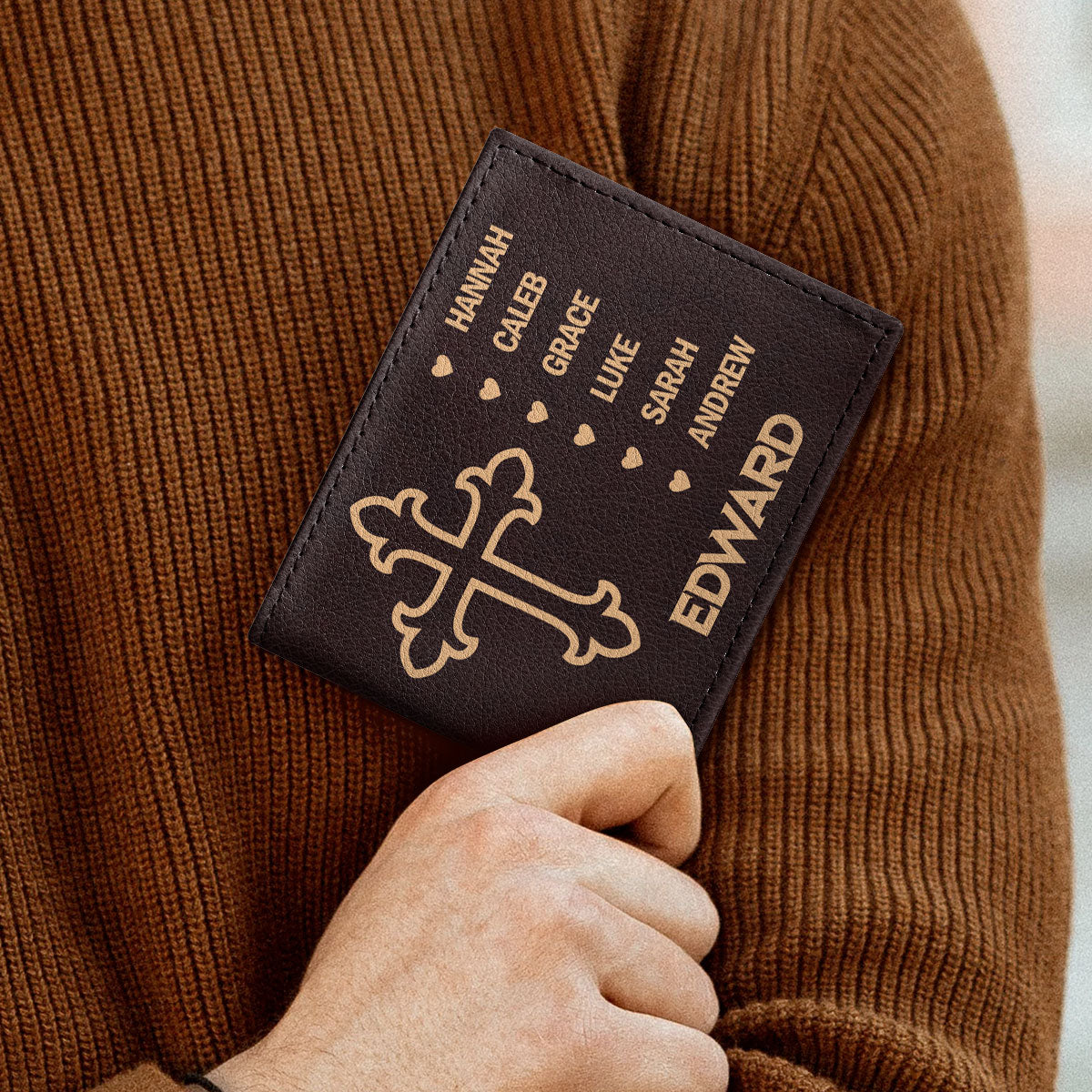 The Only Thing | Personalized Folded Wallet For Men JSLFWH874