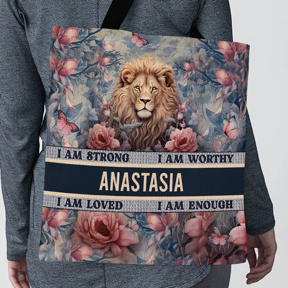 Jesuspirit Personalized Christian Tote Bag | I Am Strong TBM752