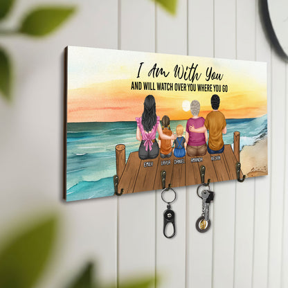 I Am With You And Will Watch Over You Where You Go | Personalized Key Holder JSUWKHCSPHN1729D