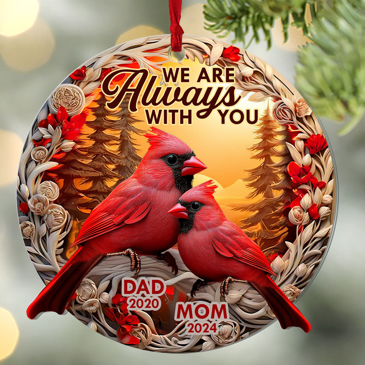 We Are Always With You | Personalized 1-Side Acrylic Ornament