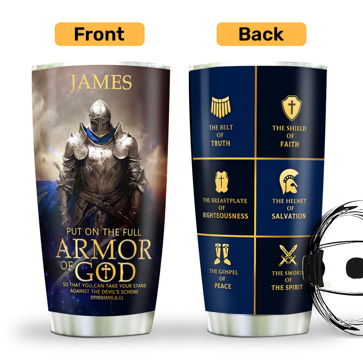 Armor Of God | Personalized Stainless Steel Tumbler JSSSTPPA1179D