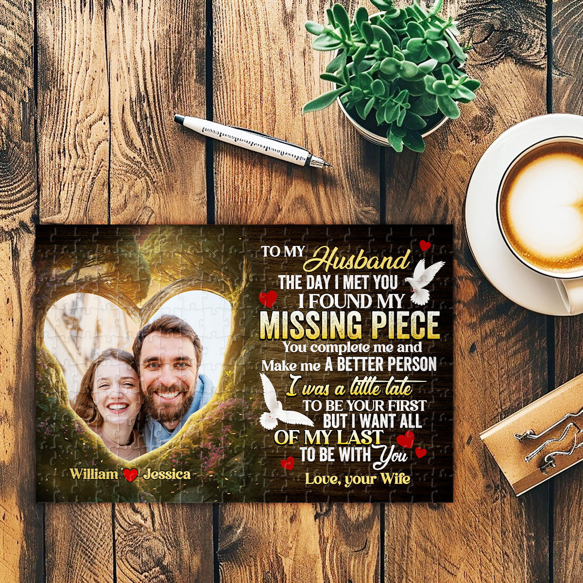 You Are My Missing Piece | Personalized Rectangle Jigsaw Puzzle JSJPPTN1656TA