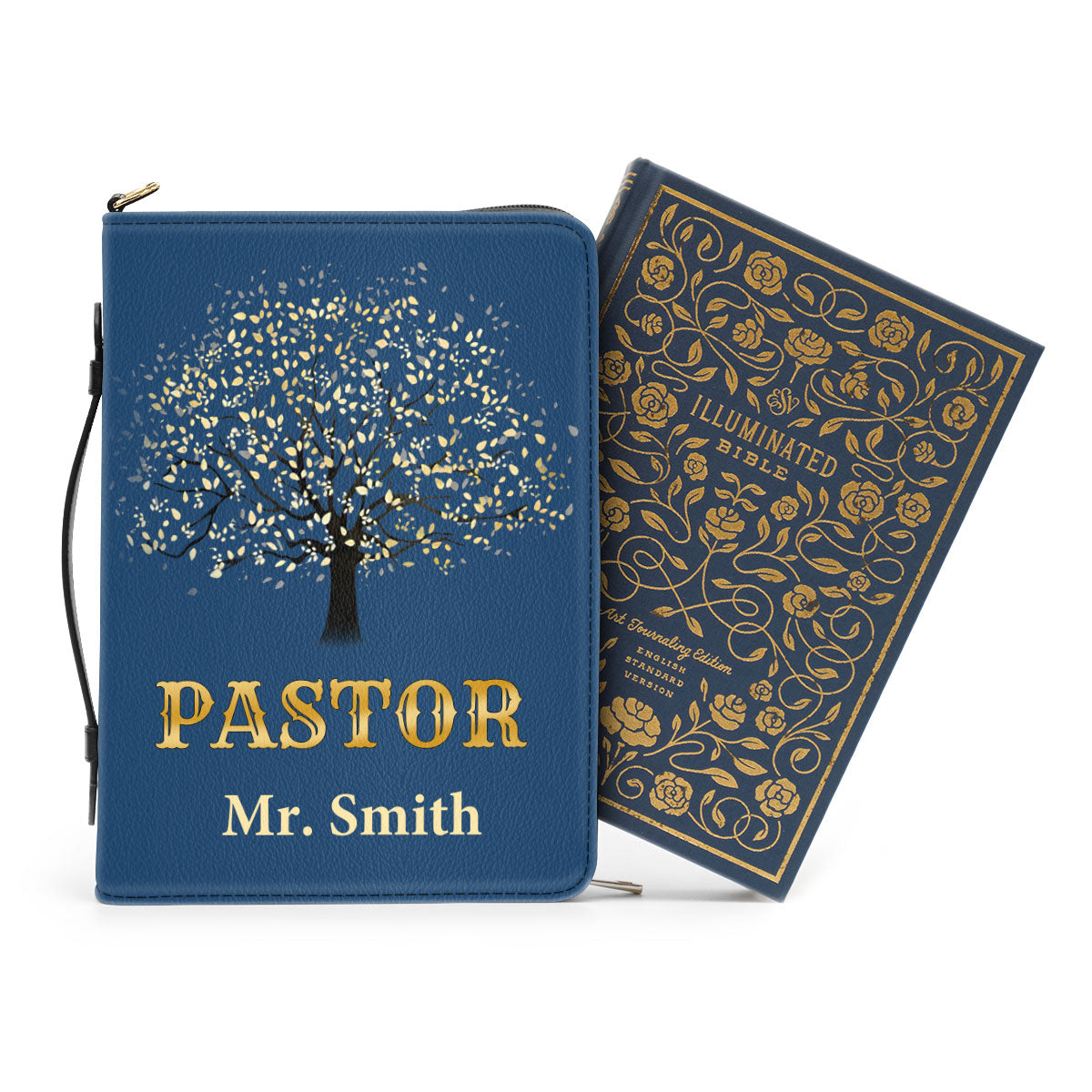 Jesuspirit | Thank You Pastor  | Personalized Zippered Bible Cover With Handle | Christian Inspirational Gifts For Pastor BCNAM1002A