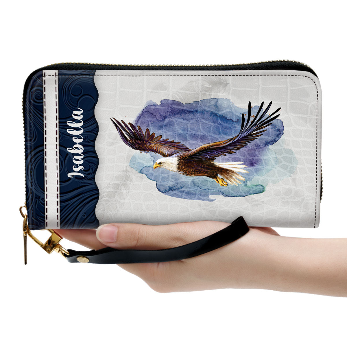 Jesuspirit | They Will Soar On Wings Like Eagles | Christ Gifts For Women Of God | Isaiah 40:31 | Personalized Clutch Purse NUHN310B