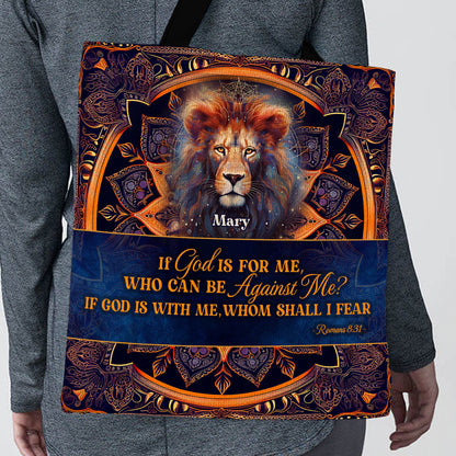Jesuspirit Personalized Christian Tote Bag | If God Is For Me TBM751