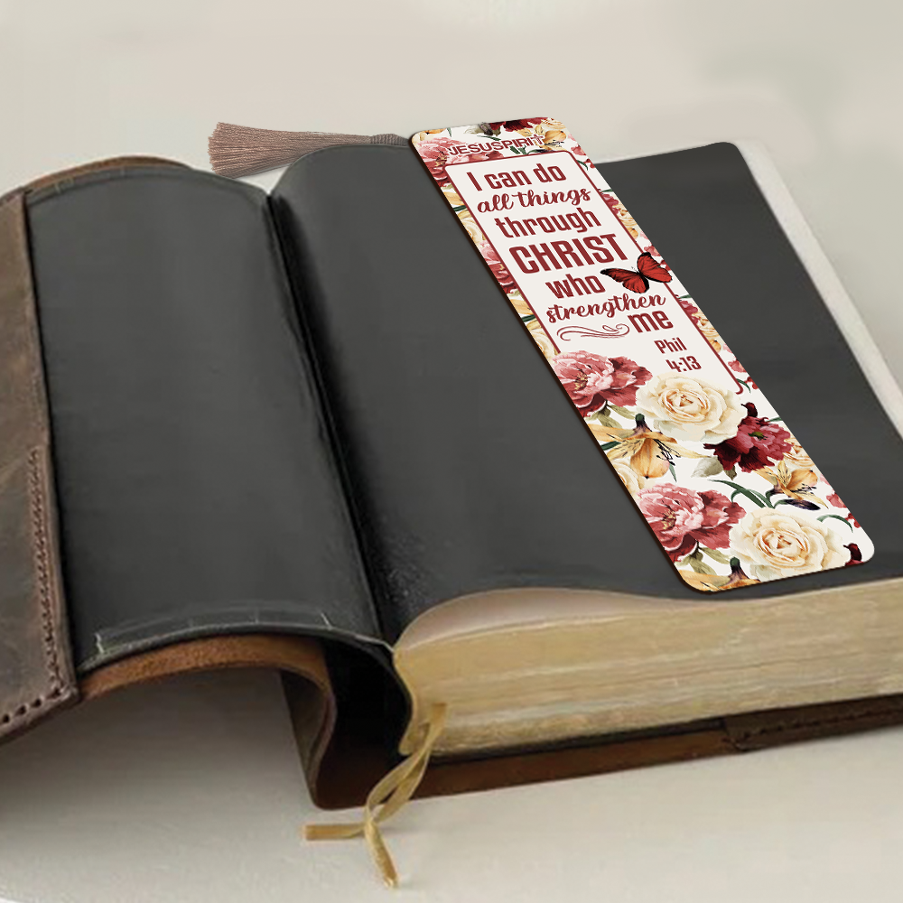 Personalized Wooden Bookmarks - I Can Do All Things Through Christ HN36