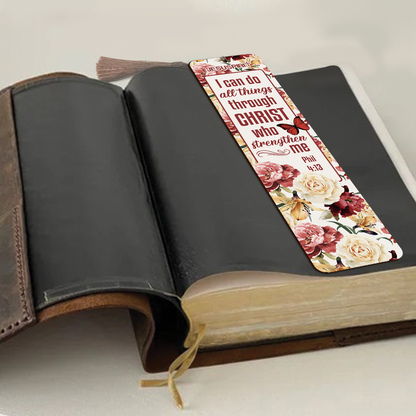 Personalized Wooden Bookmarks - I Can Do All Things Through Christ HN36