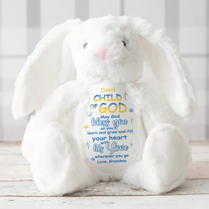 May God Bless You | Personalized Stuffed Bunny