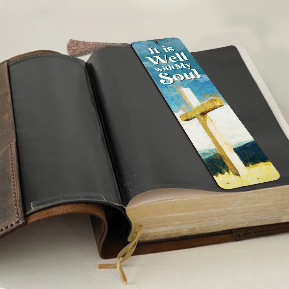 Beautiful Personalized Wooden Bookmarks - It Is Well With My Soul HN40