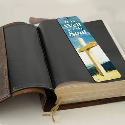 Beautiful Personalized Wooden Bookmarks - It Is Well With My Soul HN40