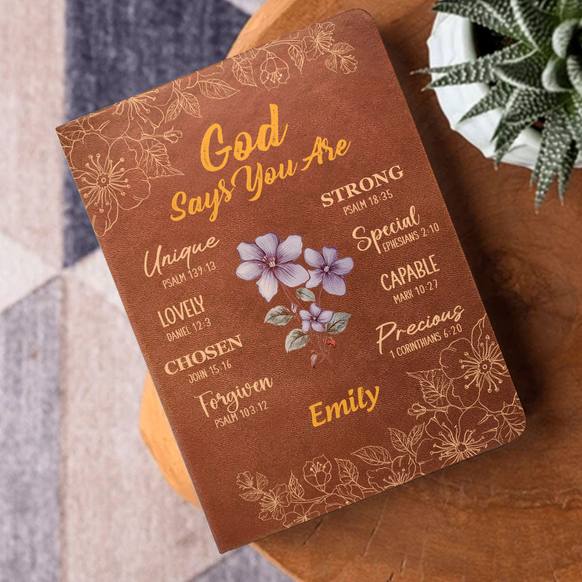 God Says I Am | Personalized Leather Cover Notebook