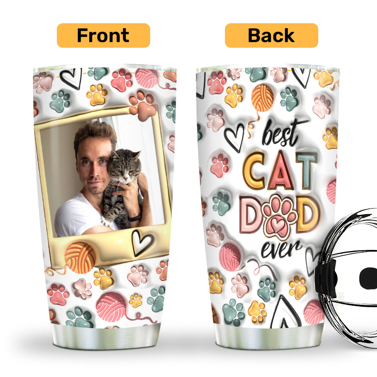 Best Cat Dad Ever | Personalized Stainless Steel Tumbler SSTN11