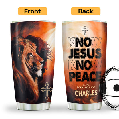 Know Jesus Know Peace | Personalized Stainless Steel Tumbler JSSSTPT1433M