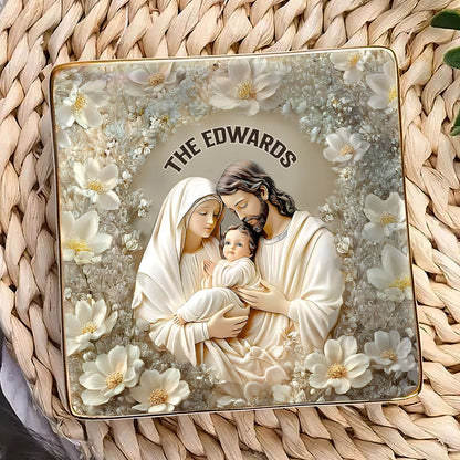 Be Still And Know That I Am GOD Psalm 46:10 | Personalized Ceramic Ring Dish Square