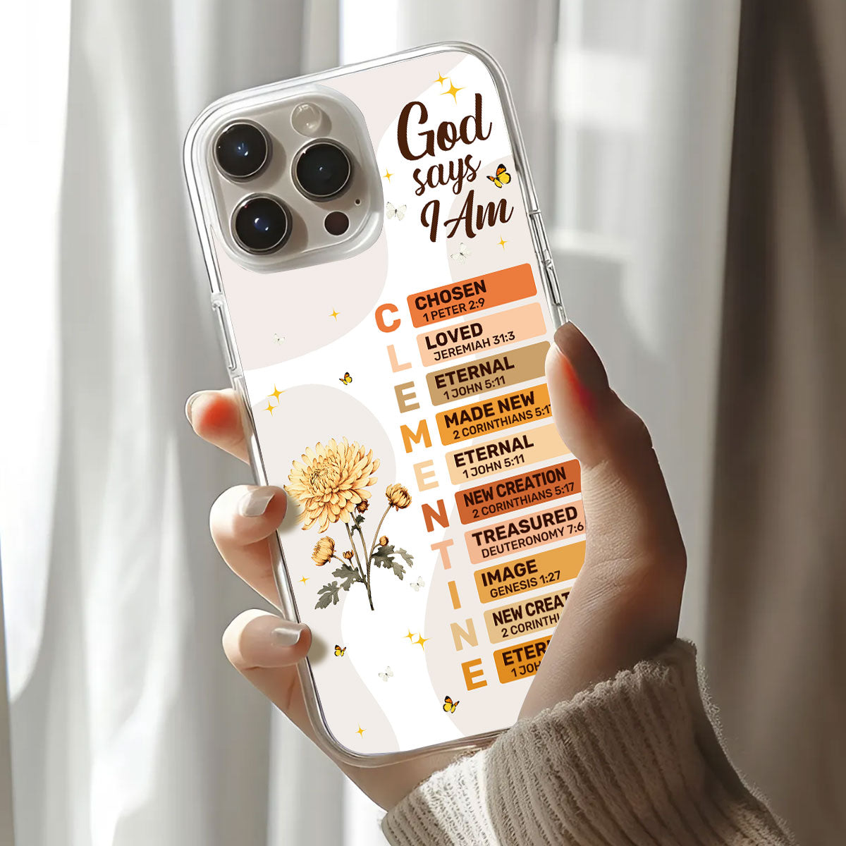 What God Says About You  | Personalized Clear Silicone Phone Case