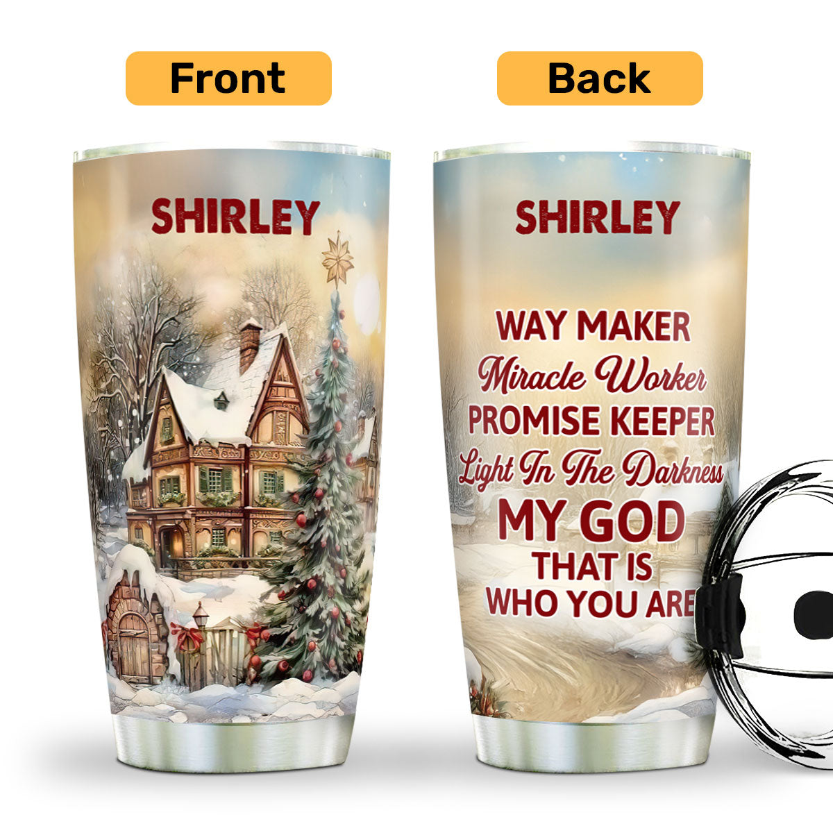 Way Maker Miracle Worker | Personalized Stainless Steel Tumbler