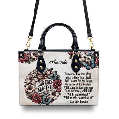 Jesuspirit | Personalized Leather Handbag With Zipper | I Can Only Imagine LHBHN683