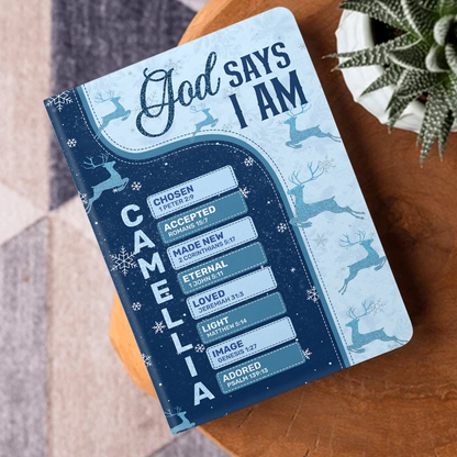 God Says I Am | Personalized Leather Cover Notebook