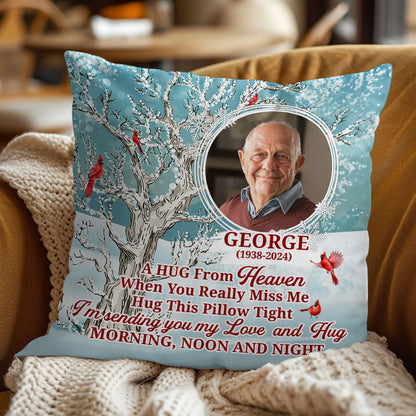 A Hug From Heaven | Personalized Crystal Velvet Pillow