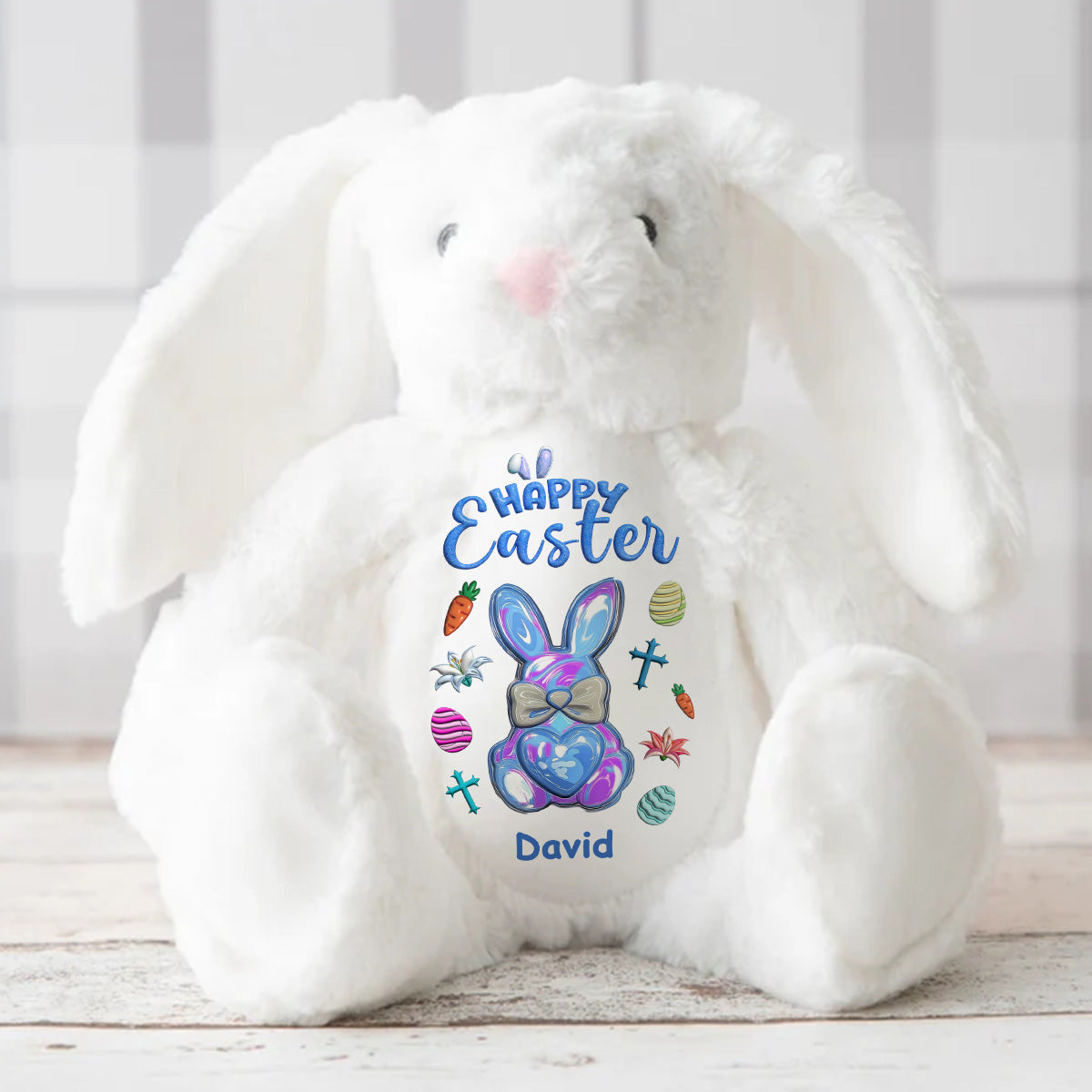 Happy Easter | Personalized Stuffed Bunny