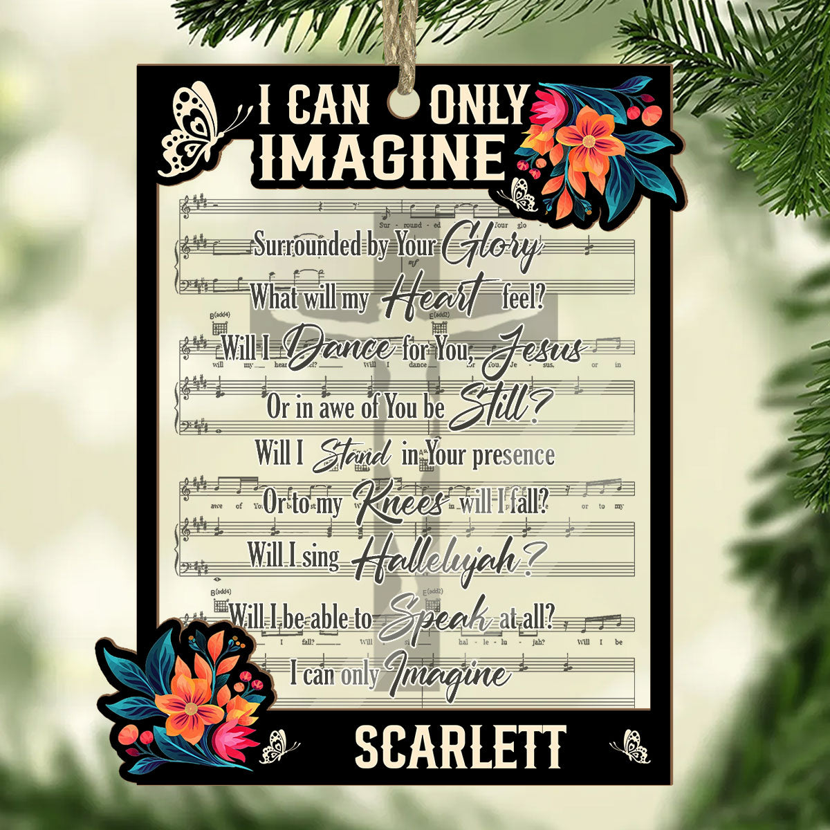 I Can Only Imagine | Personalized Suncatcher Ornament JSSUNOPT1636M