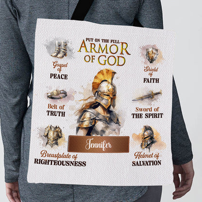 Jesuspirit Personalized Christian Tote Bag | Arrmor Of God TBM761