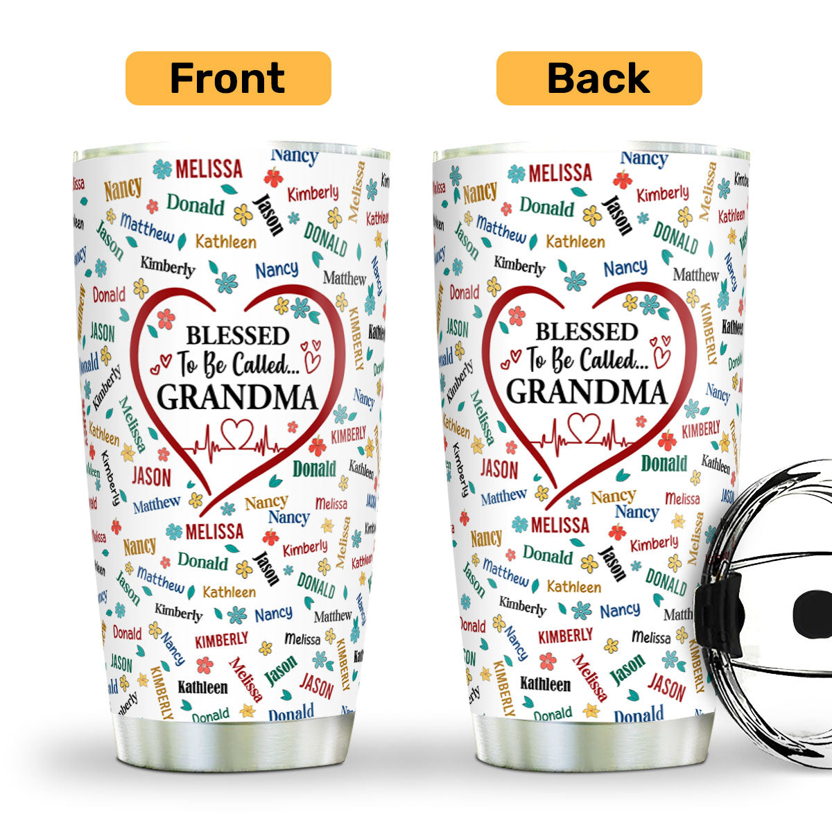 Blessed To Be Called Grandma | Personalized Stainless Steel Tumbler JSSSTPT2651D