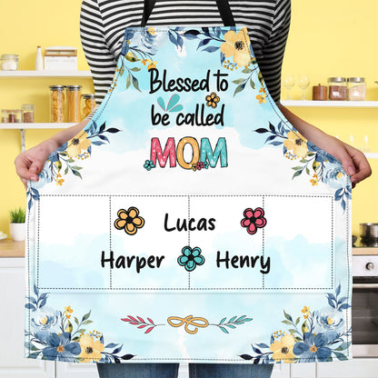 Blessed To Be Called Grandma/Nana | Personalized Apron With Packet