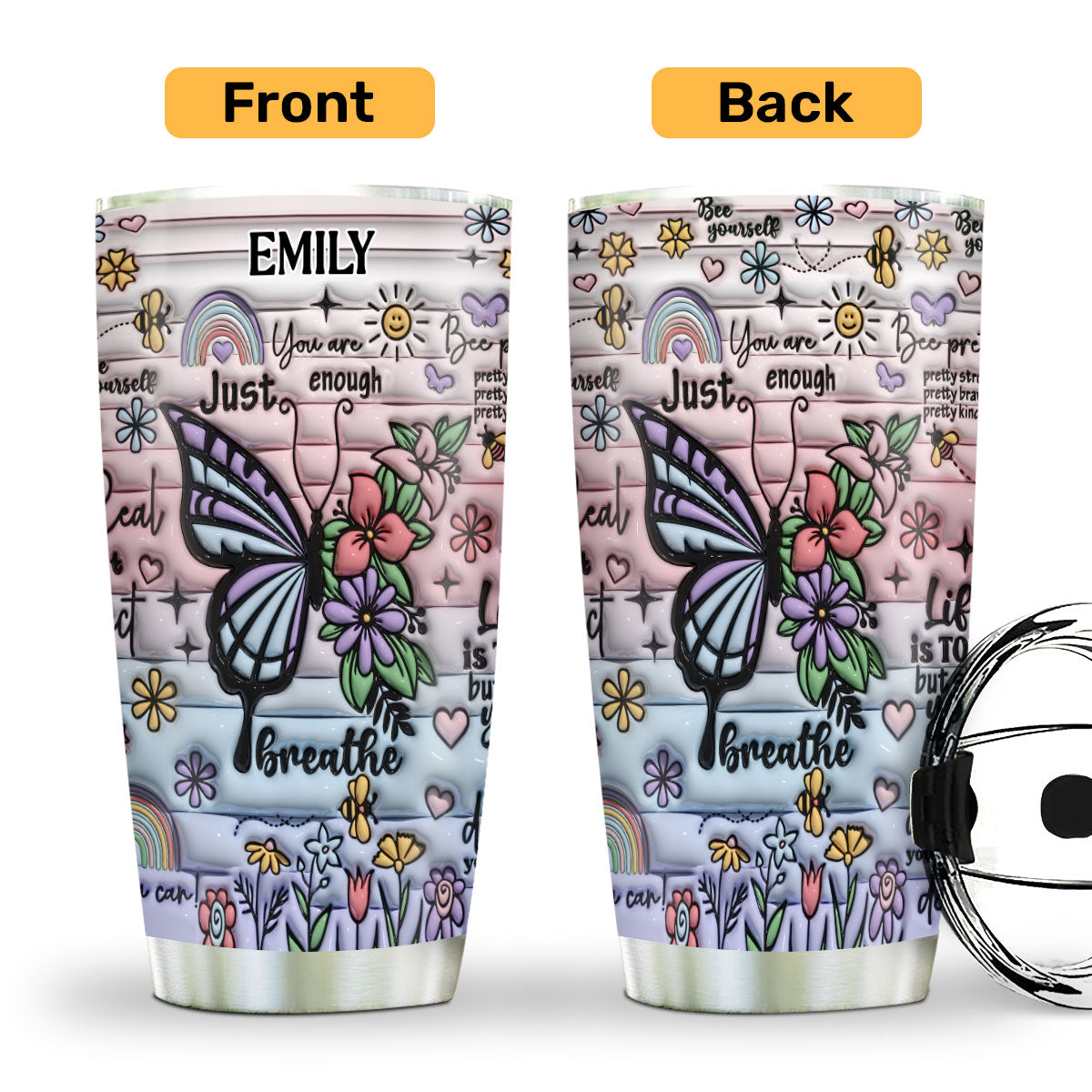 You Are Enough | Personalized Stainless Steel Tumbler JSSSTT50